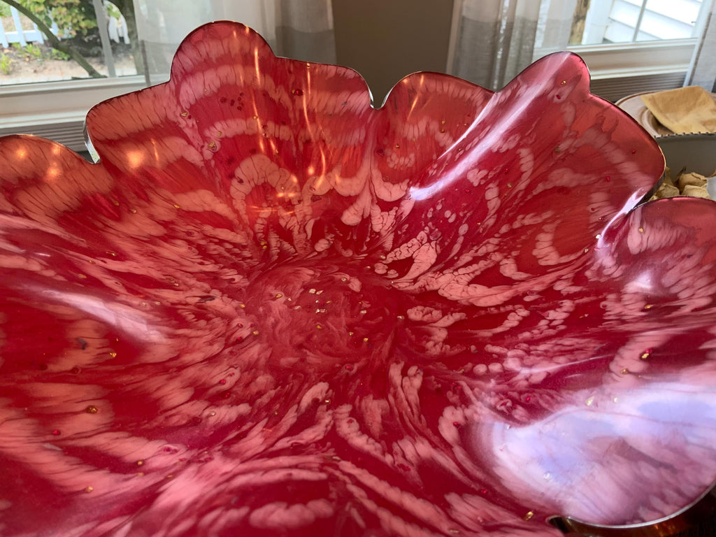 Resin Candy Cane Decorative Bowl