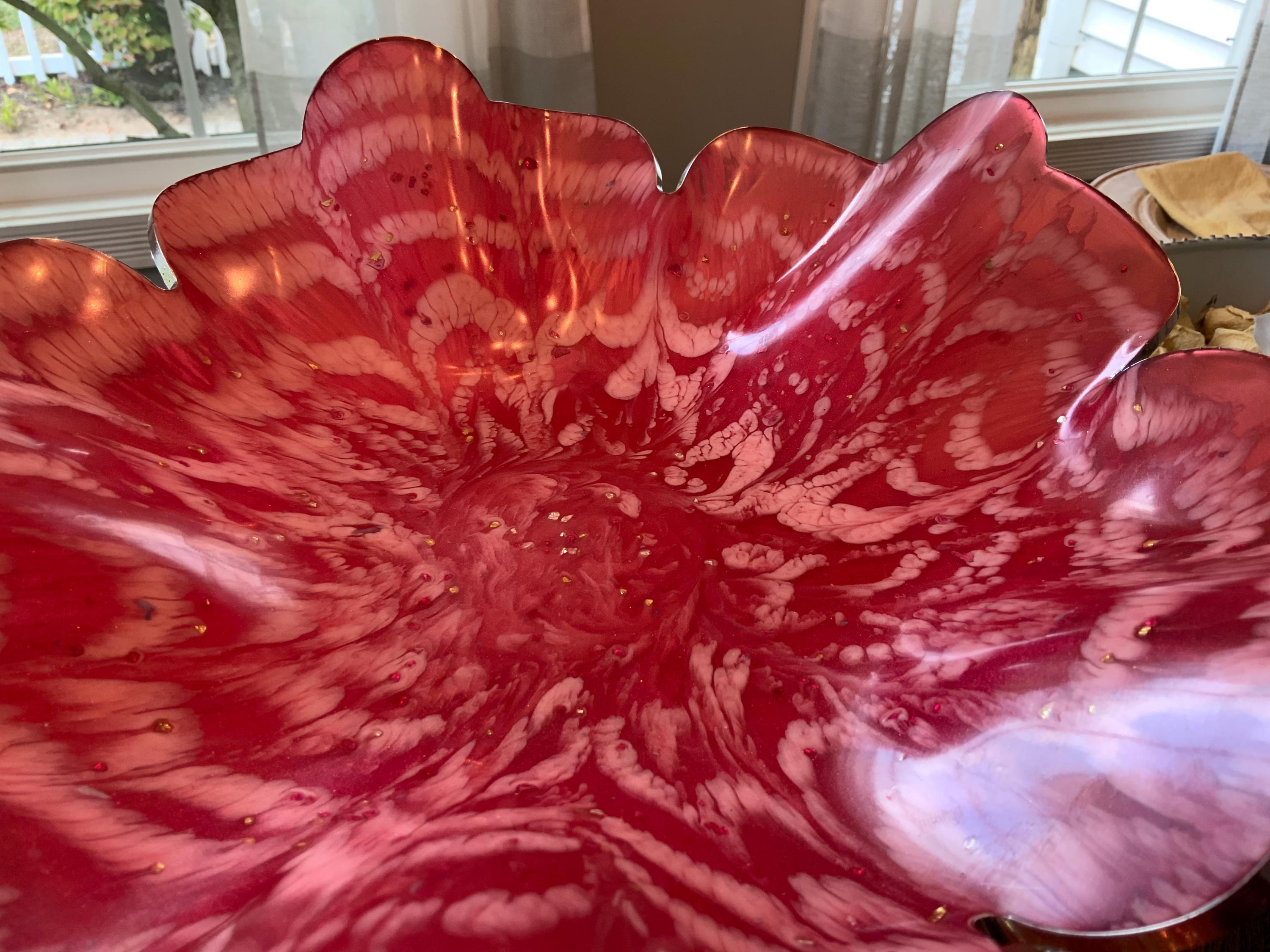 Resin Candy Cane Decorative Bowl