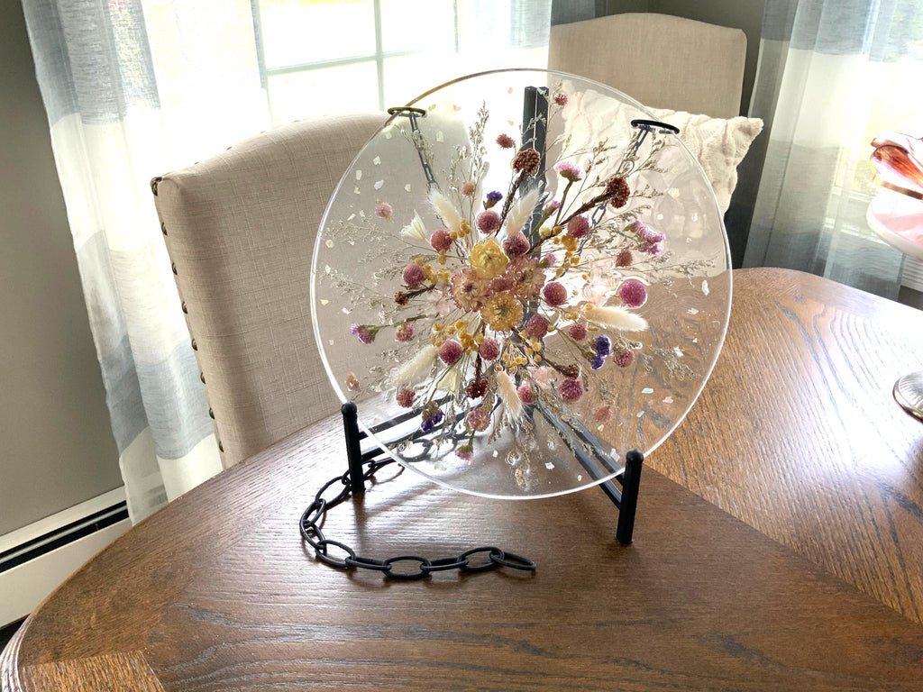 Floral And Abalone Window Art