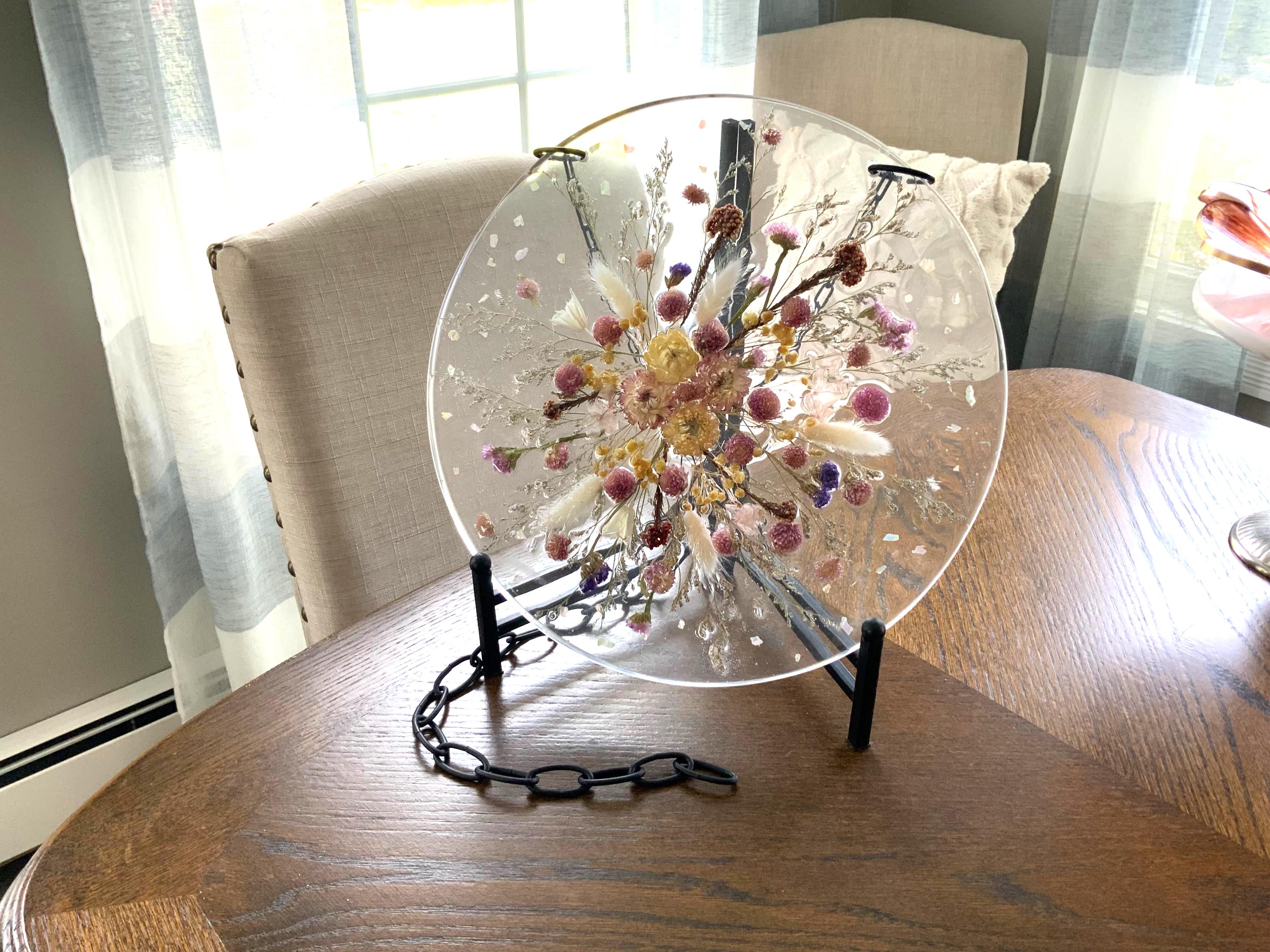 Floral And Abalone Window Art
