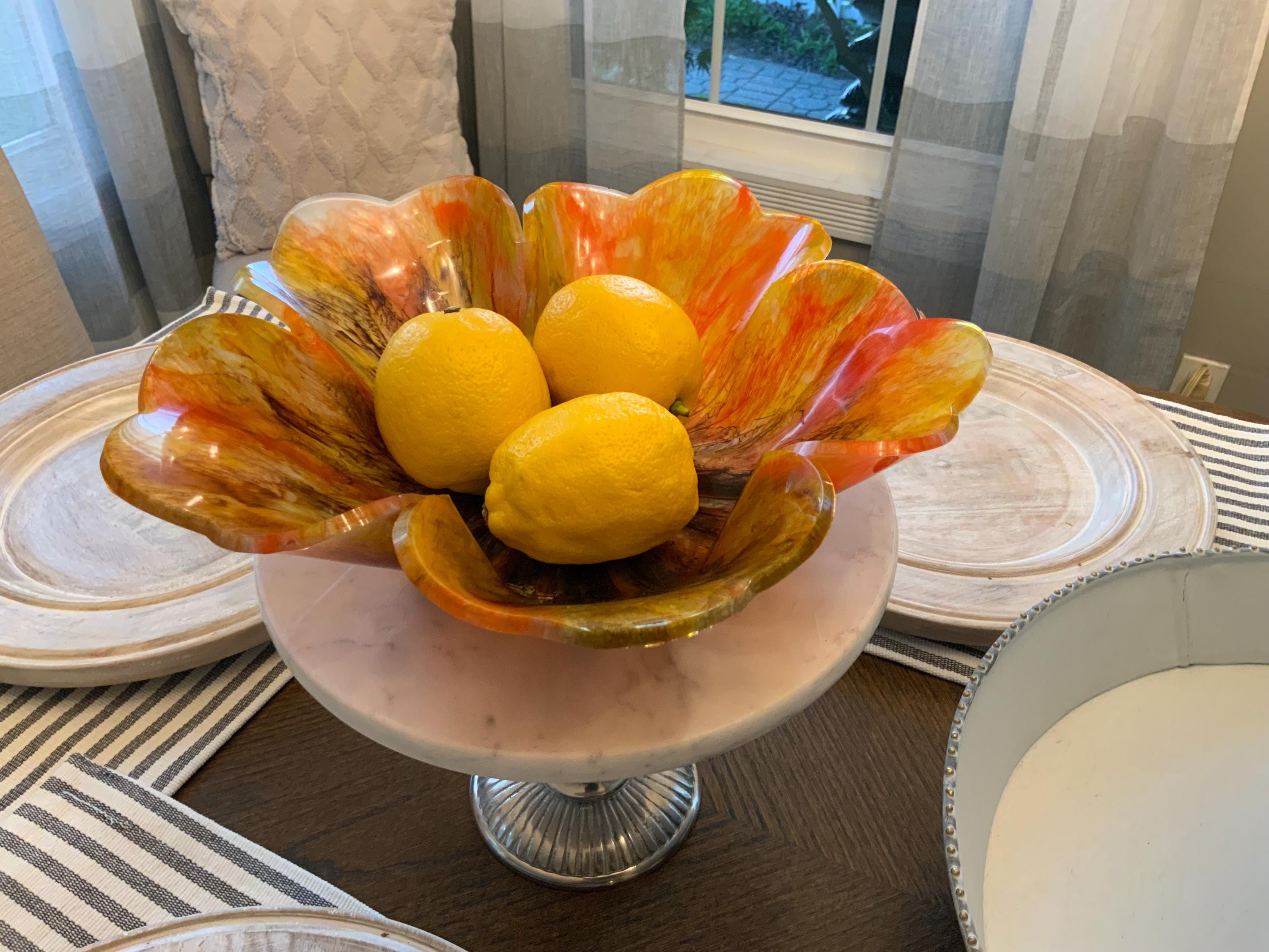 Resin Sunflower Yellow Bowl