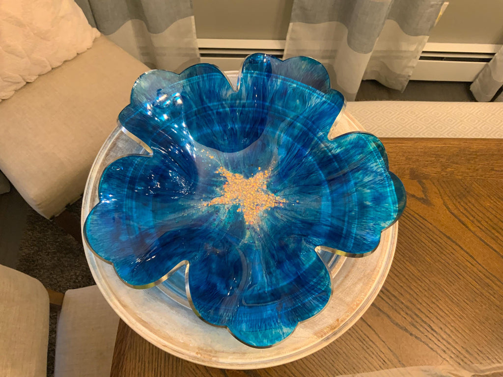 RESIN Blue Galaxy Bowl
