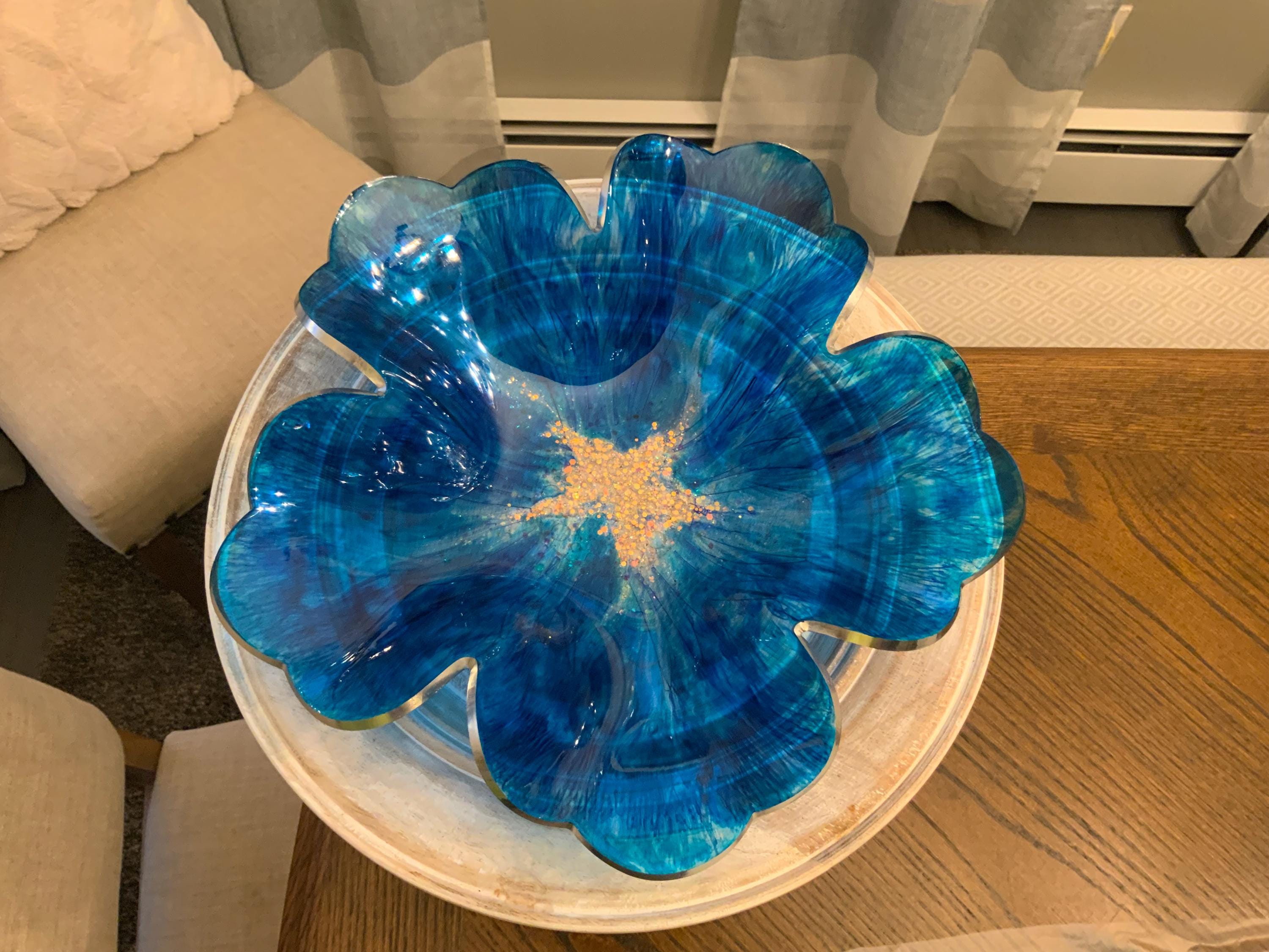 RESIN Blue Galaxy Bowl
