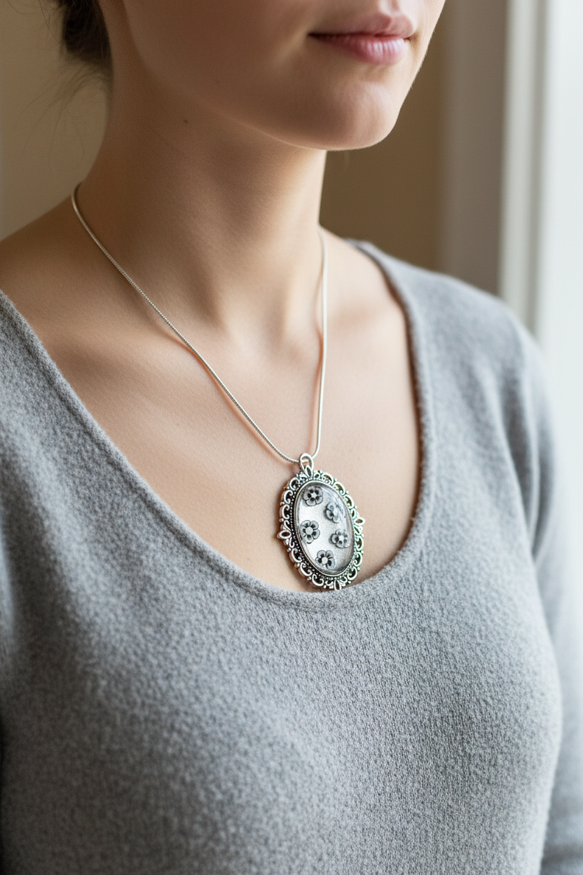 Antique Oval - On Model