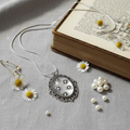 Antique-Style Daisy Resin Pendant Necklace – Handmade Floral Jewelry - The Glossy Gift Shop