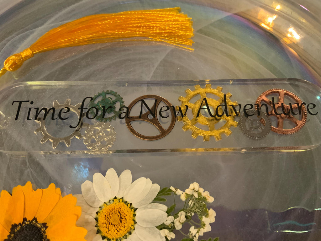 Time for a New Adventure Book Mark with Tassel