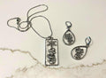 Handmade Resin Winter Pendant & Earring Set – Holiday Jewelry Gift