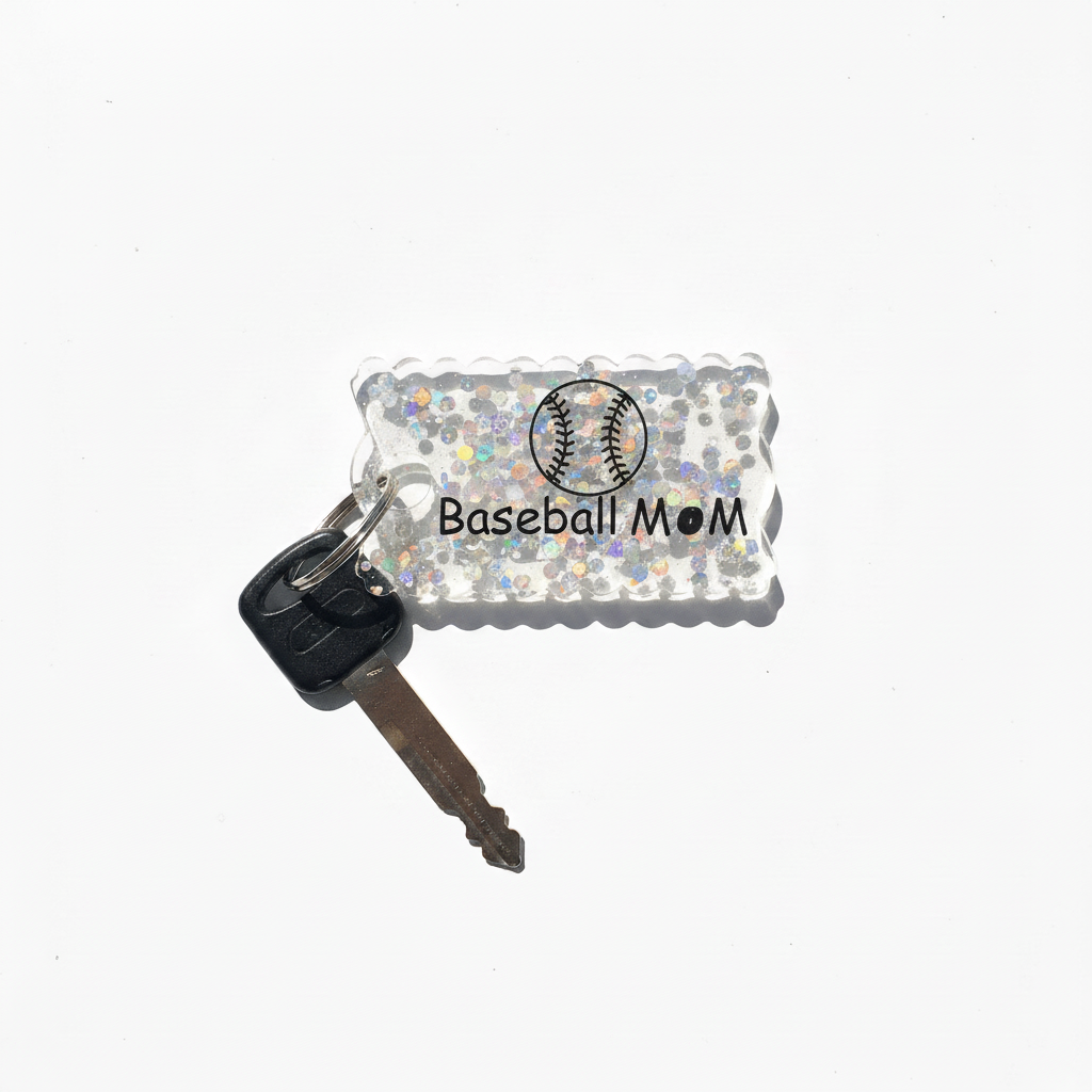 Baseball MoM Keychain