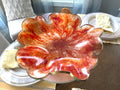 Resin Decorative Bowl – Orange & White Tennessee Football Epoxy Bowl