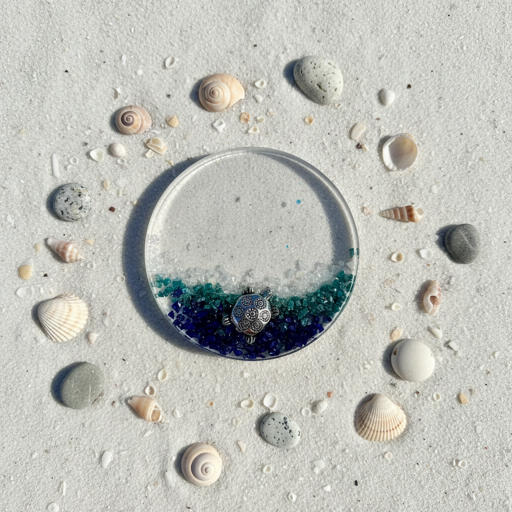 Beach flat lay
