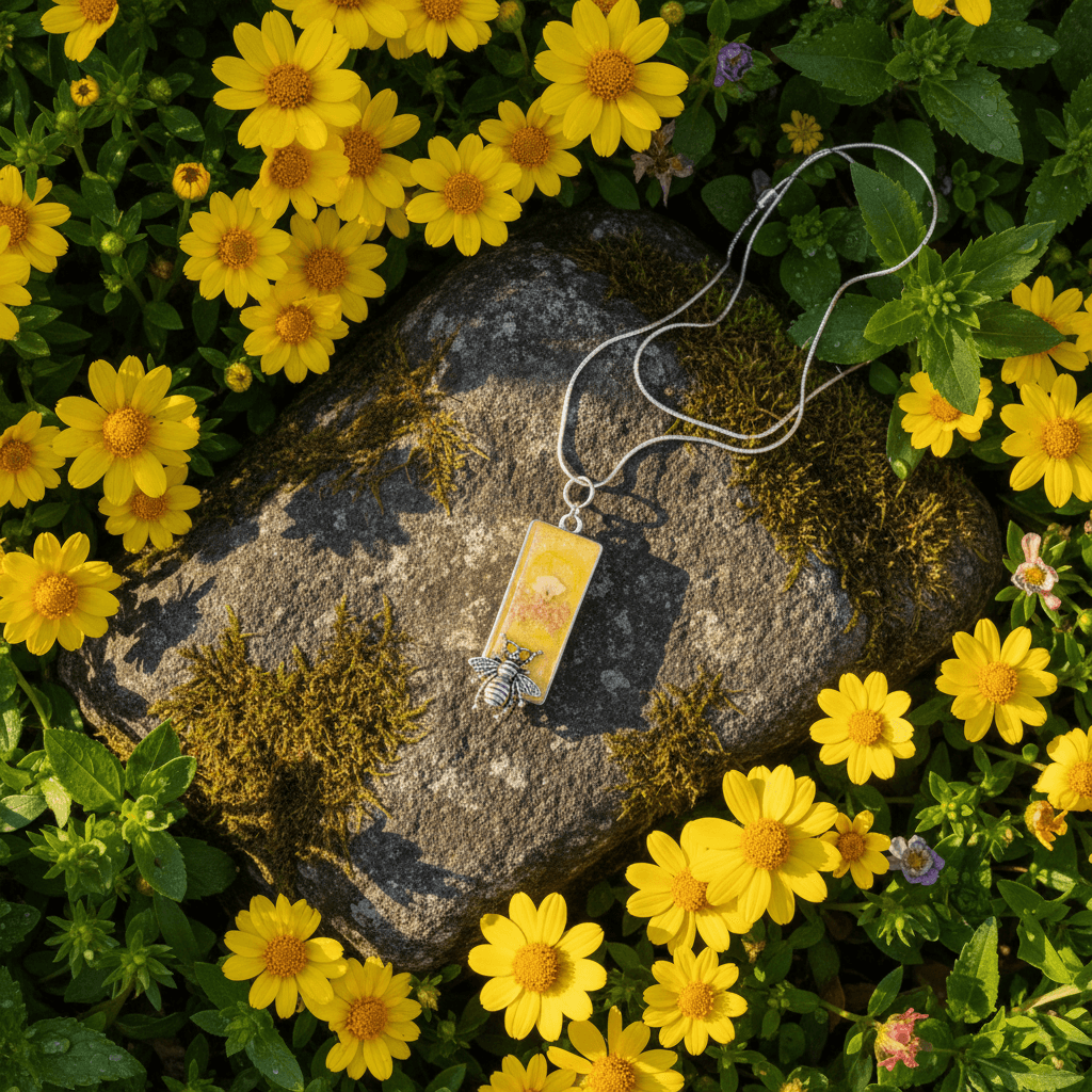 Bee Happy - Mossy Stone