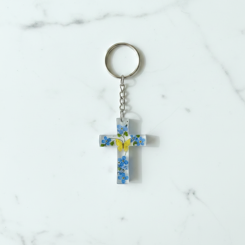Blue Butterfly Keychain