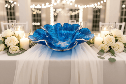 Blue Galaxy Resin Decorative Bowl – Handmade Space-Inspired Decor - The Glossy Gift Shop