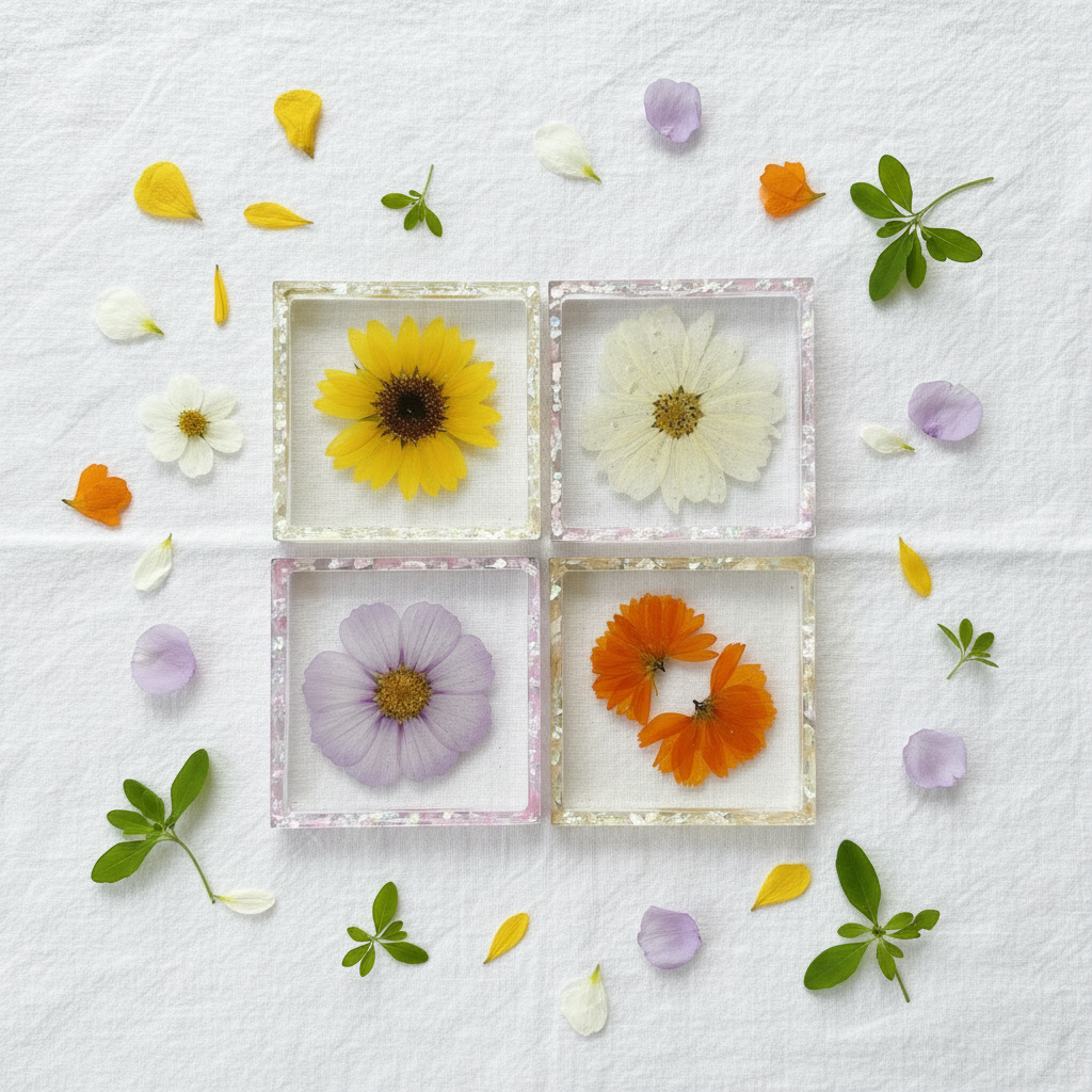 Botanical flat lay