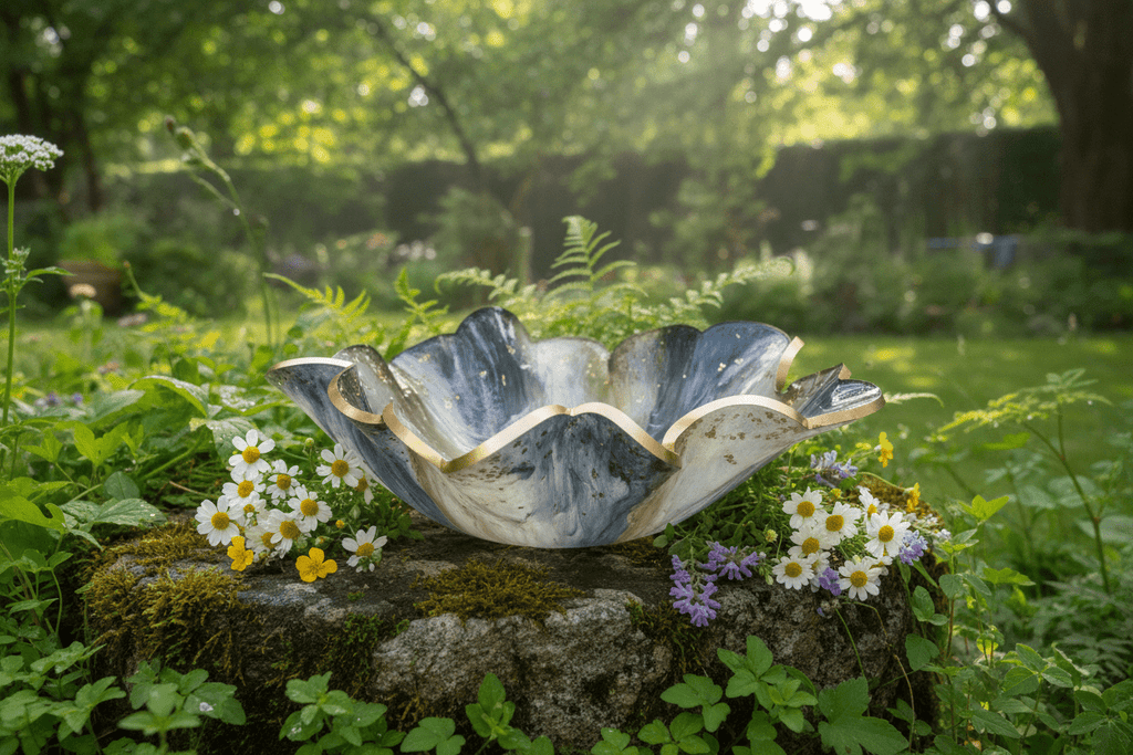 Brass & Gold Resin Bowl – Handmade Metallic Decorative Bowl - The Glossy Gift Shop