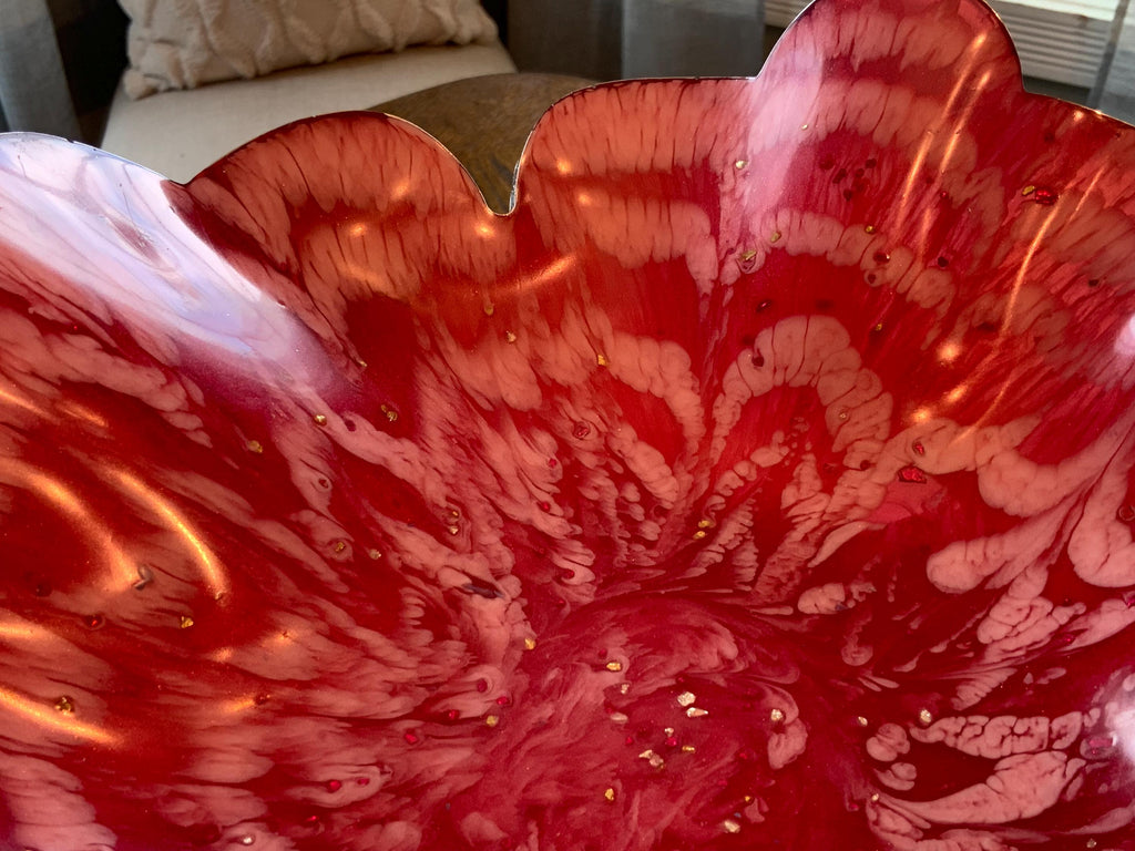 Resin Candy Cane Decorative Bowl