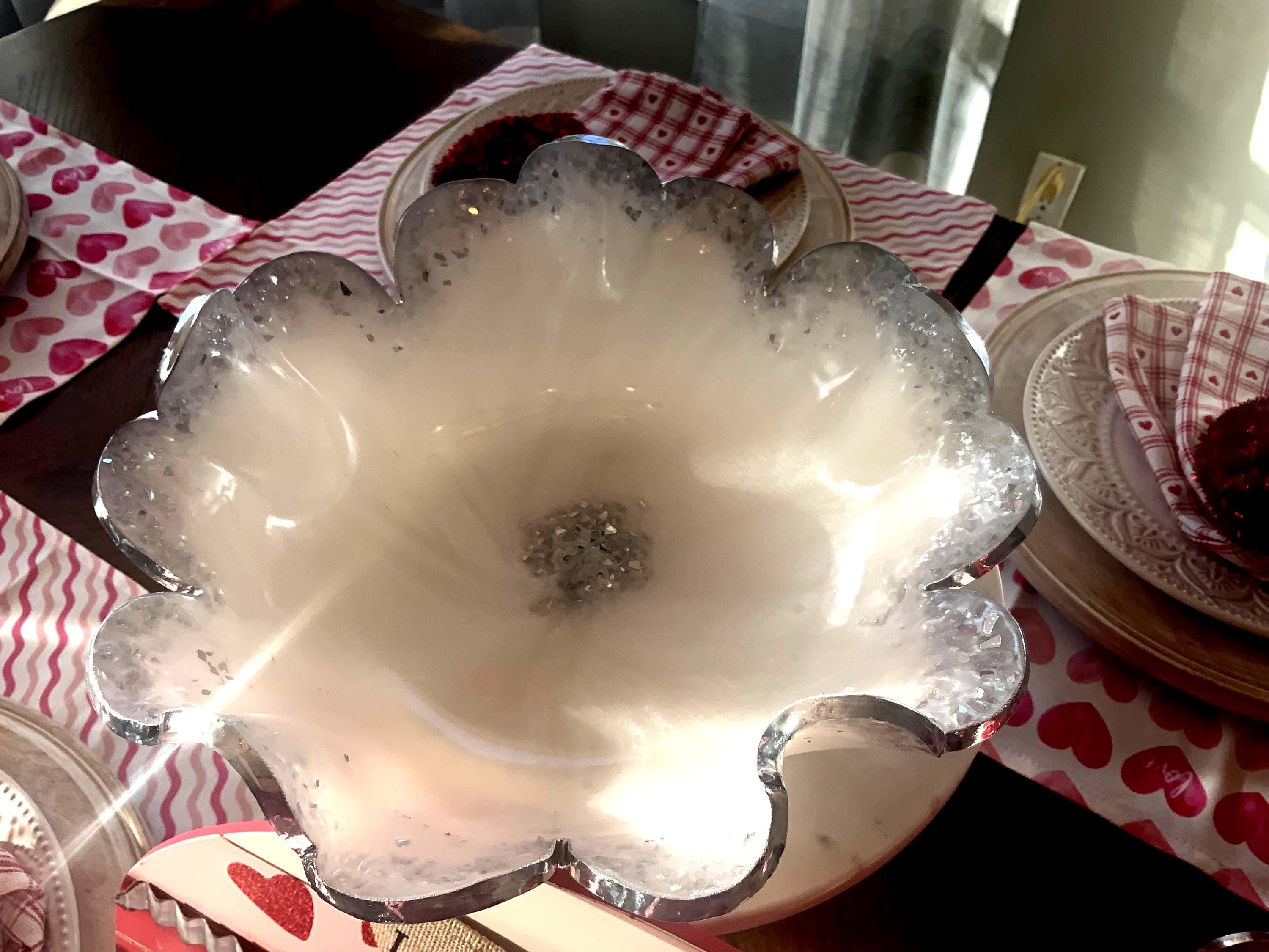 Mirror White Shimmer Decorative Bowl