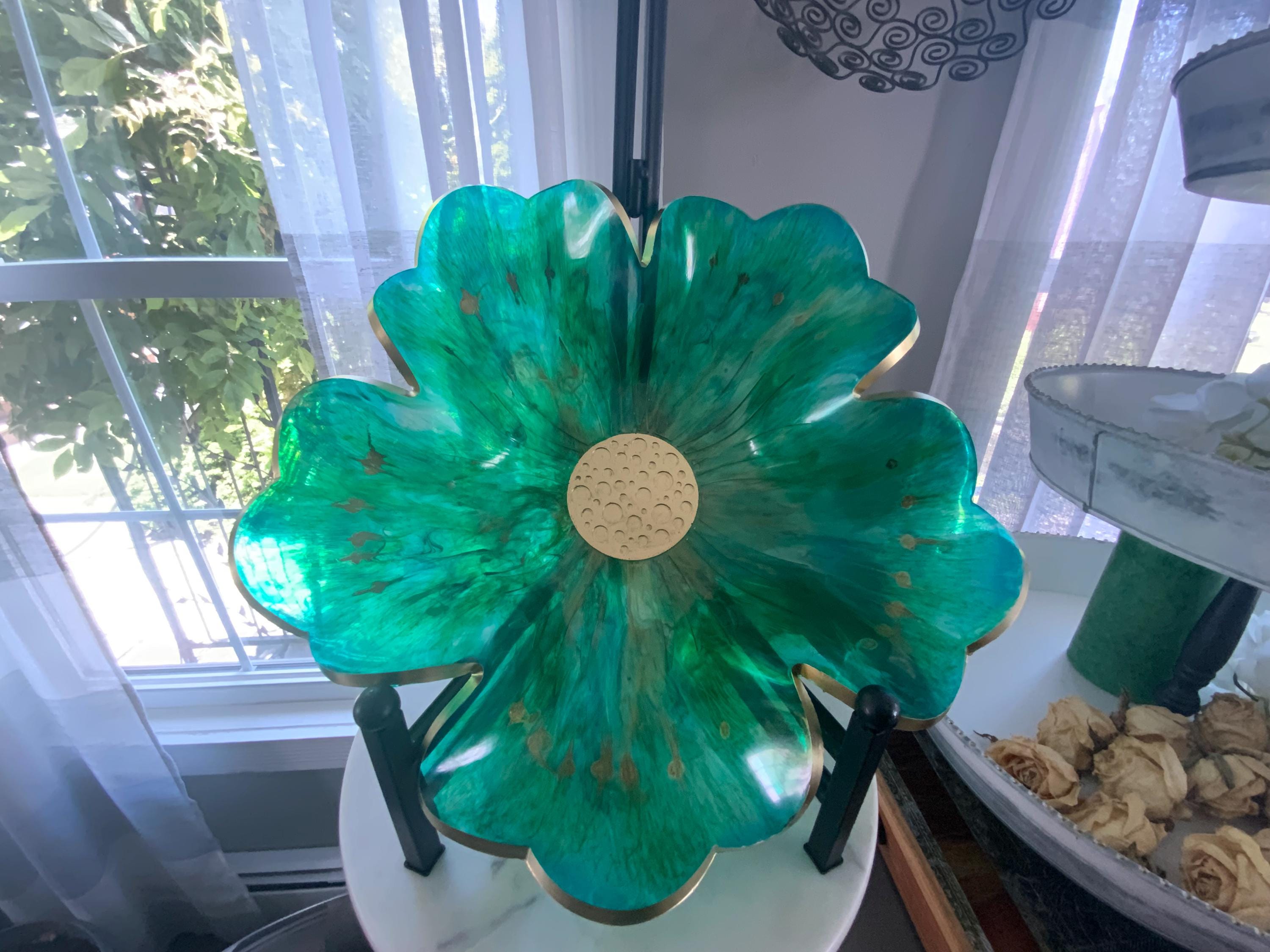 Resin Golden Green Bowl