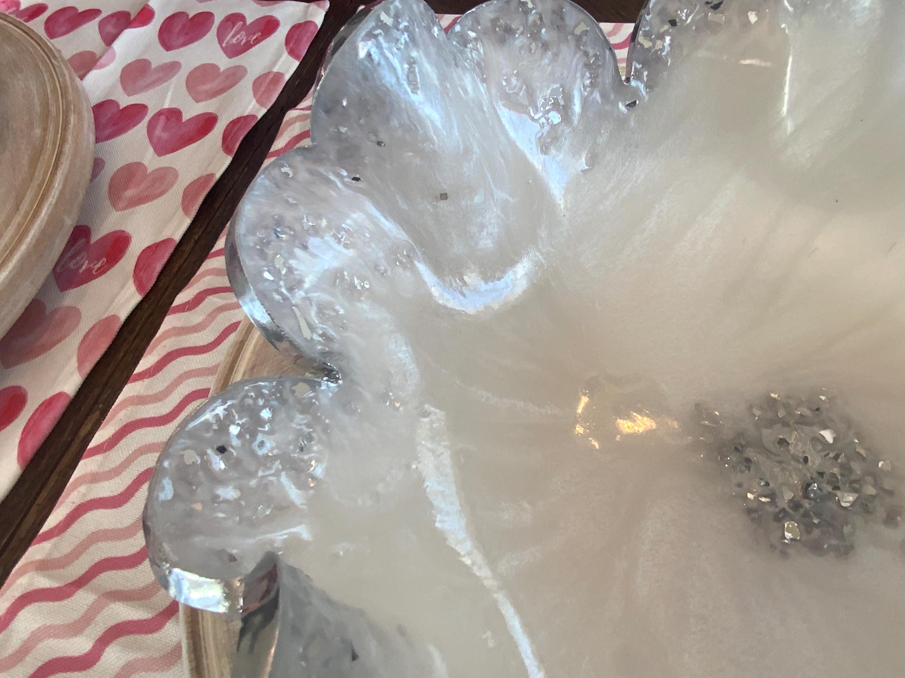 Mirror White Shimmer Decorative Bowl