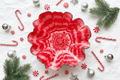 Candy Cane Resin Bowl – Red & White Christmas Decor - The Glossy Gift Shop