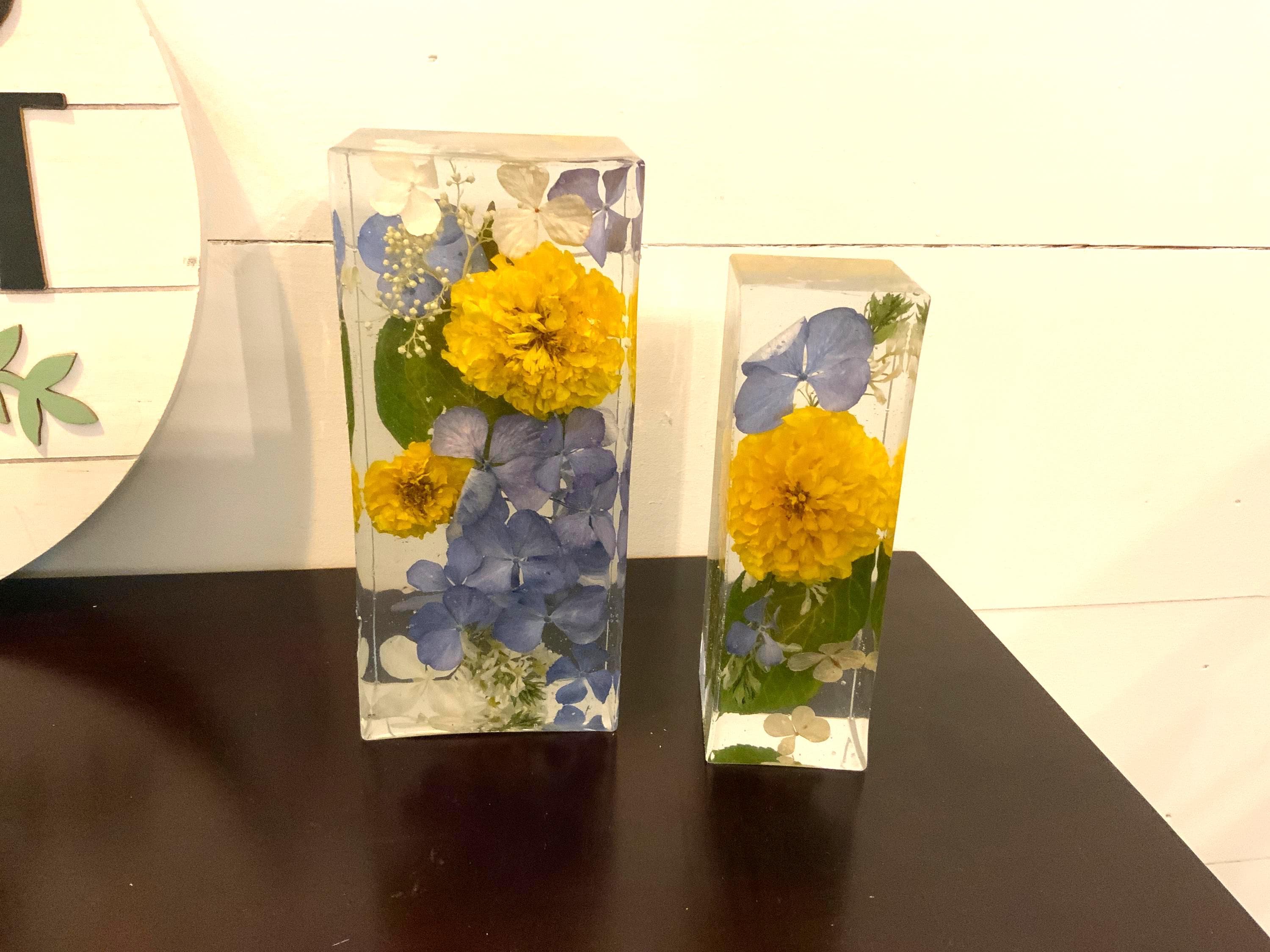 Floral Bookends: Decorative Library, Kitchen, Office Decor