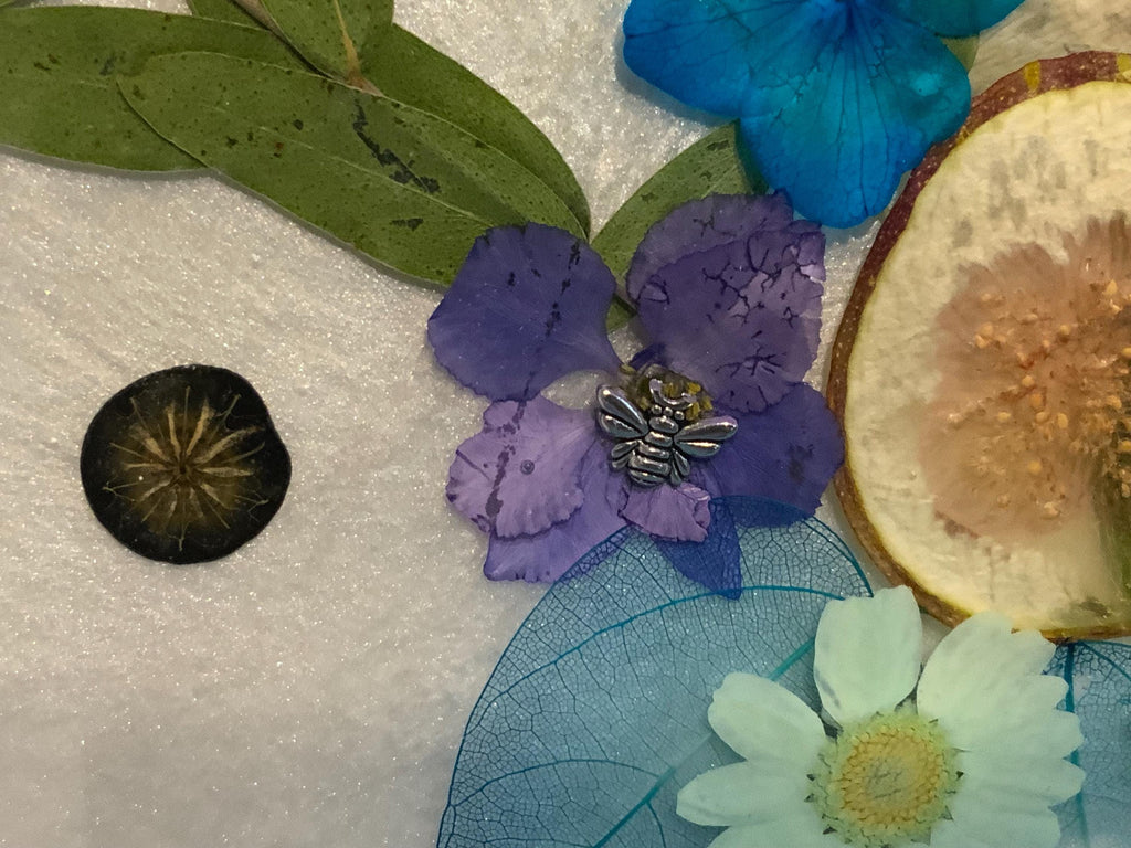 Blue Fig Charcuterie Board: Floral & Berry Design