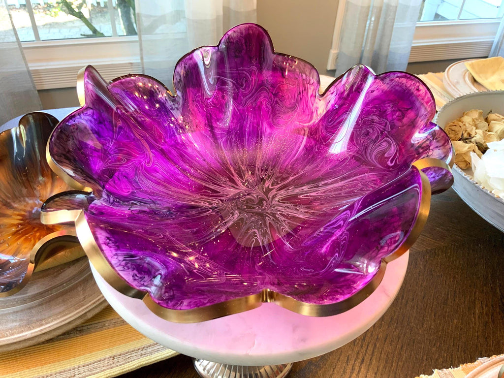 Resin Pretty in Pink Decorative Bowl