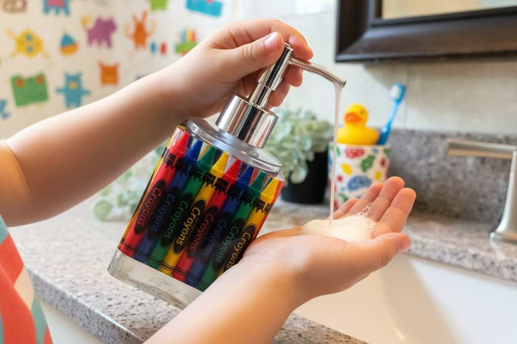 Crayon Soap Dispenser - Child Pumping Soap