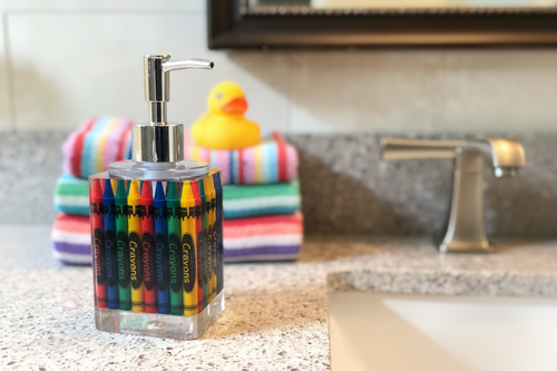Crayon Soap Dispenser - Kids Bathroom Counter