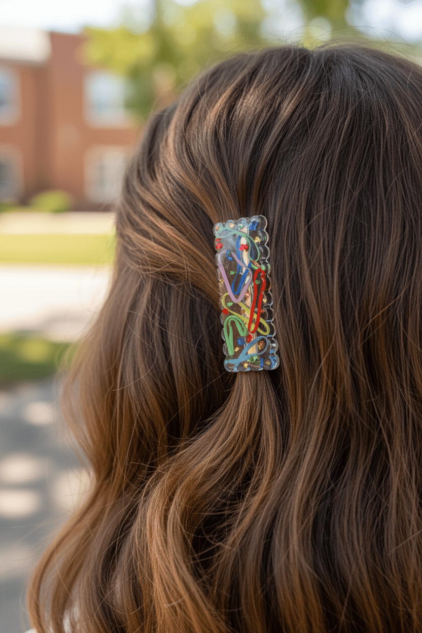 Custom Resin Hair Clips – Choose Your Color or Design - The Glossy Gift Shop