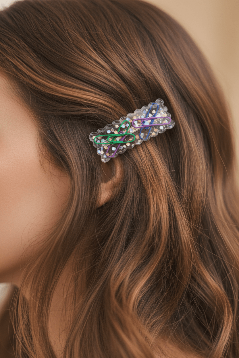 Custom Resin Hair Clips – Choose Your Color or Design - The Glossy Gift Shop