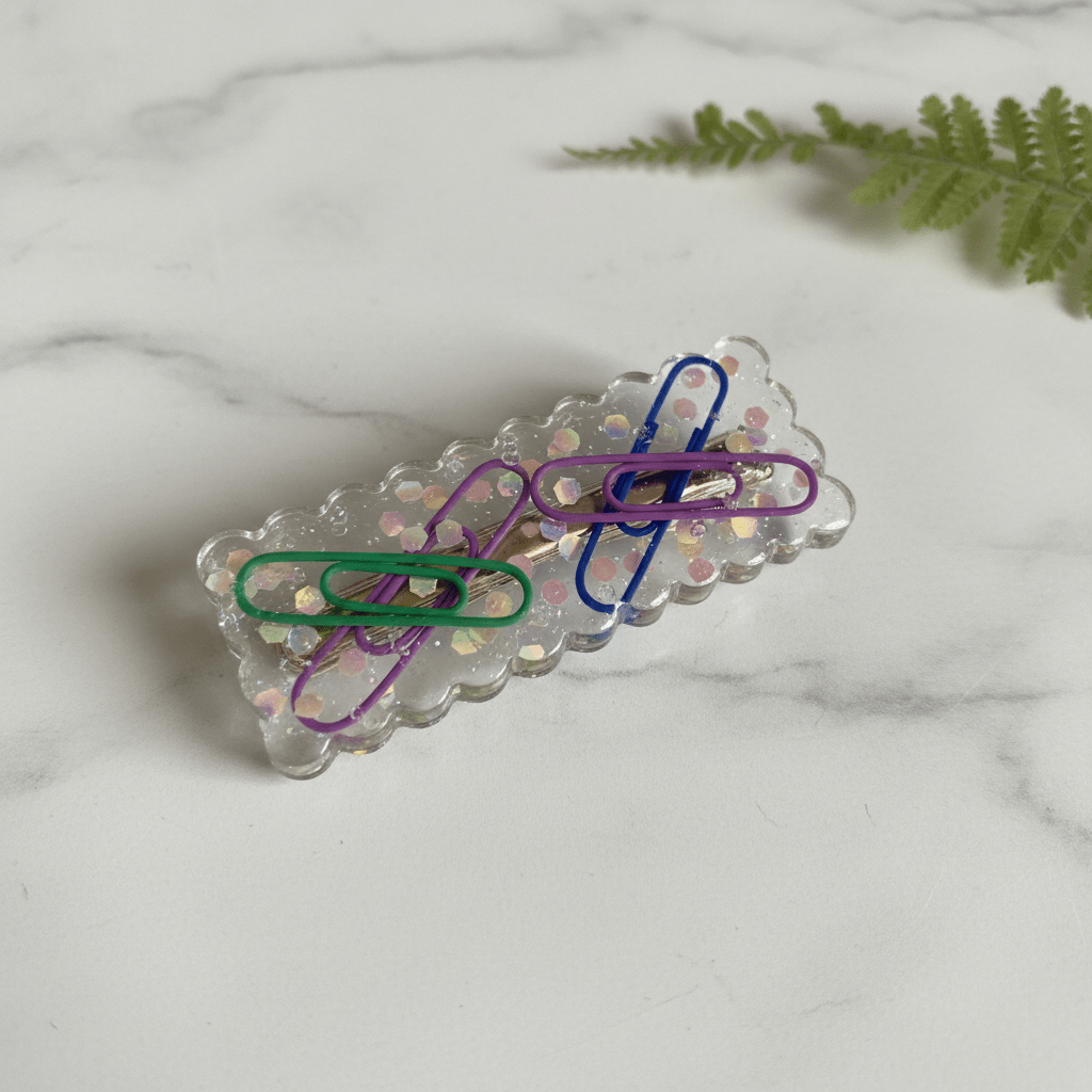 Custom Resin Hair Clips – Choose Your Color or Design - The Glossy Gift Shop