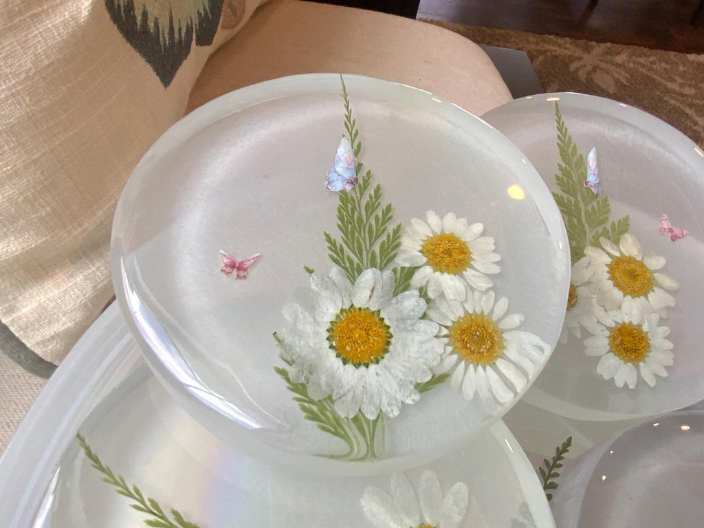 Daisy Coaster Set  4 Pcs.