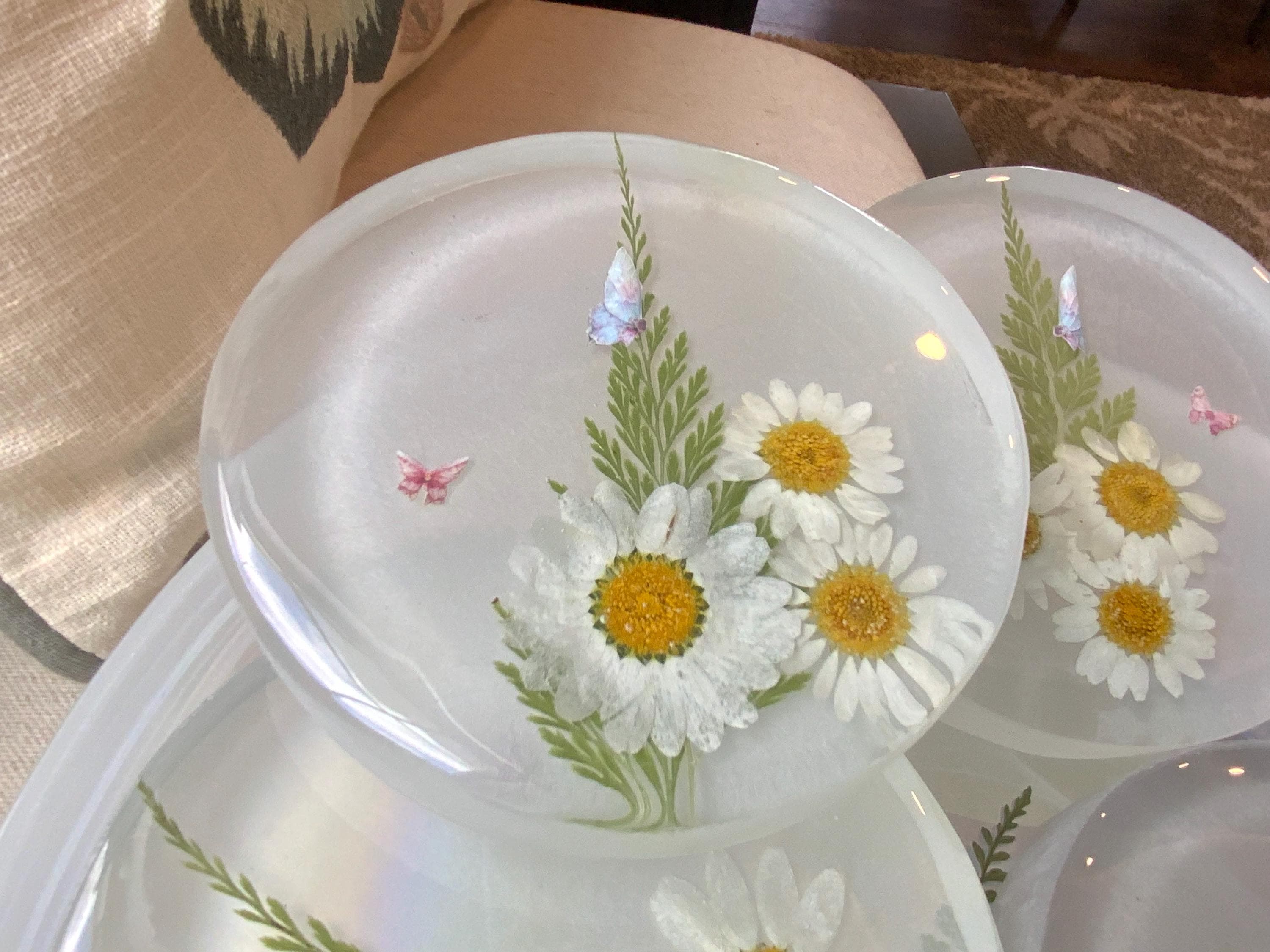 Daisy Coaster Set  4 Pcs.