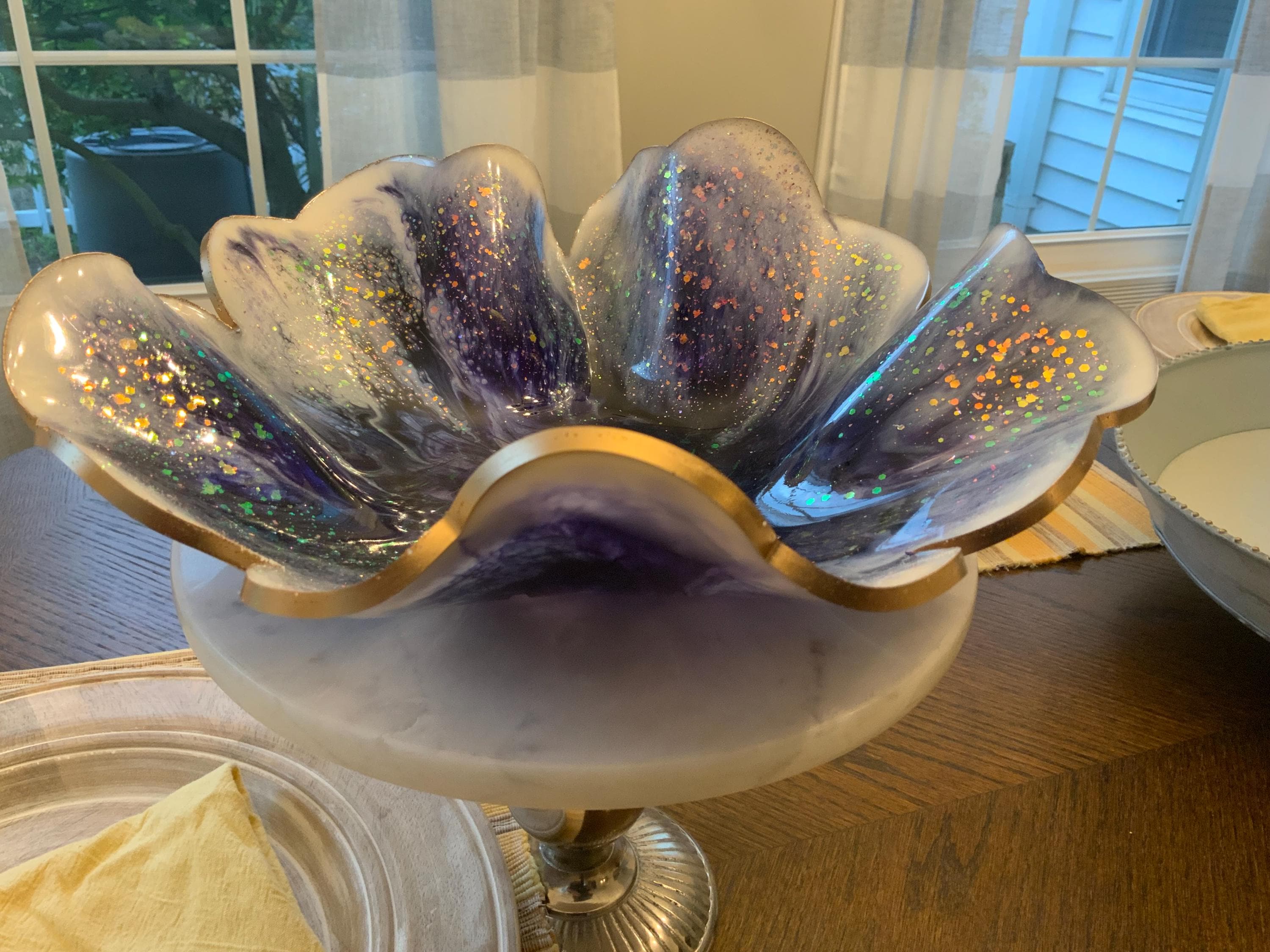 Resin Purple Mermaid Bowl