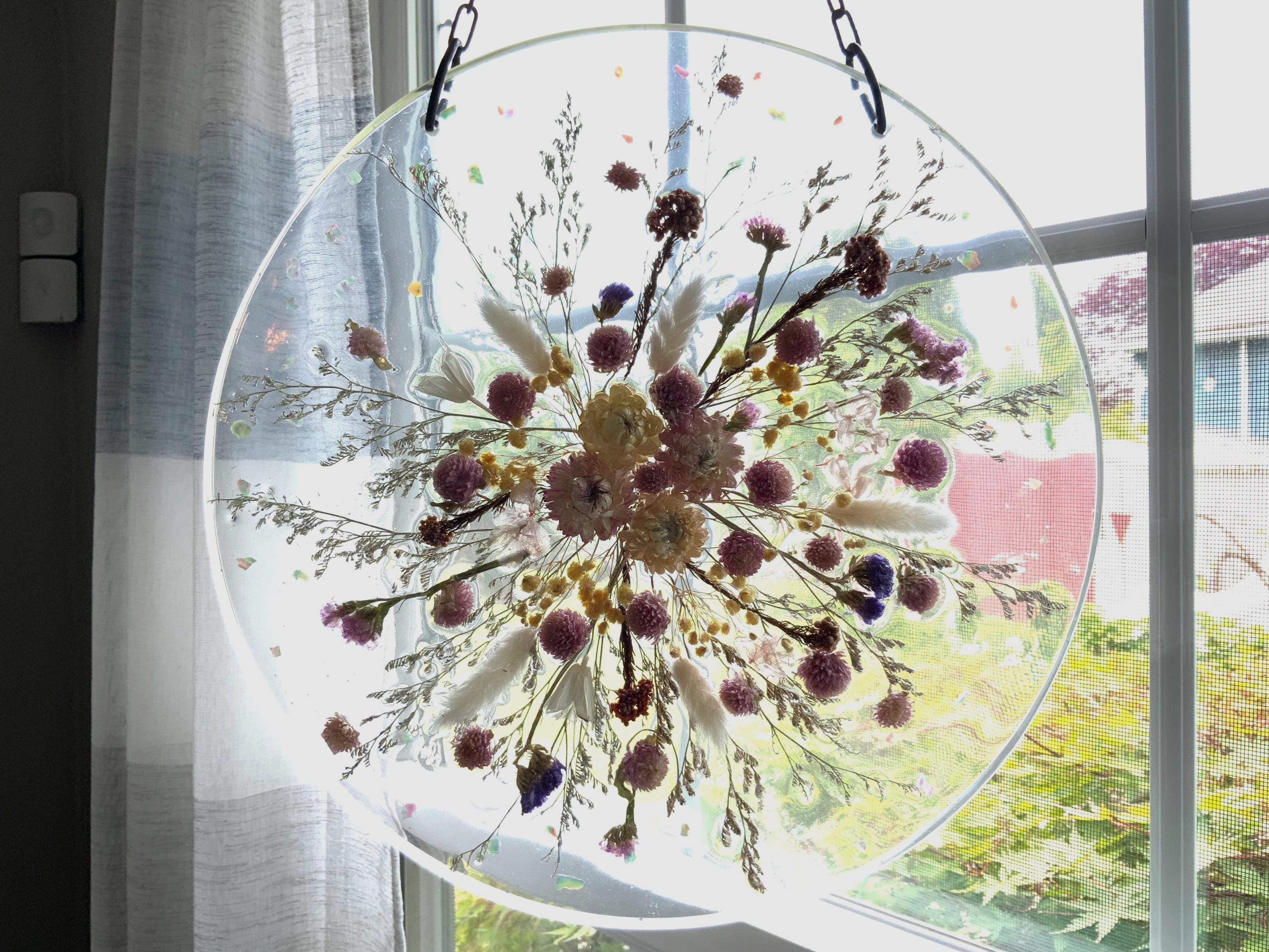 Floral And Abalone Window Art