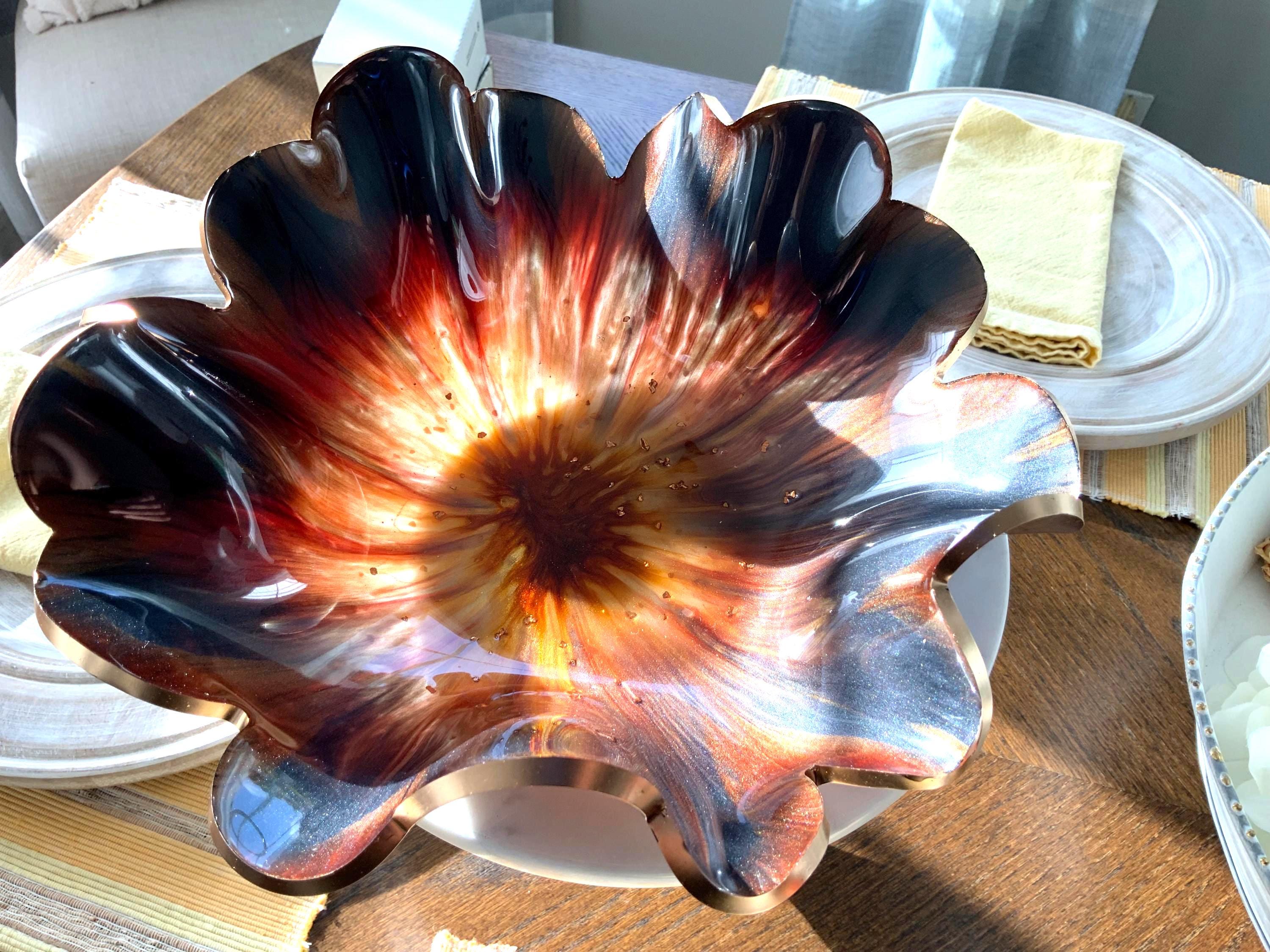 Resin  Mocha Latte Decorative Bowl