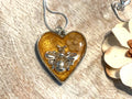 Honey Bee Heart Pendant