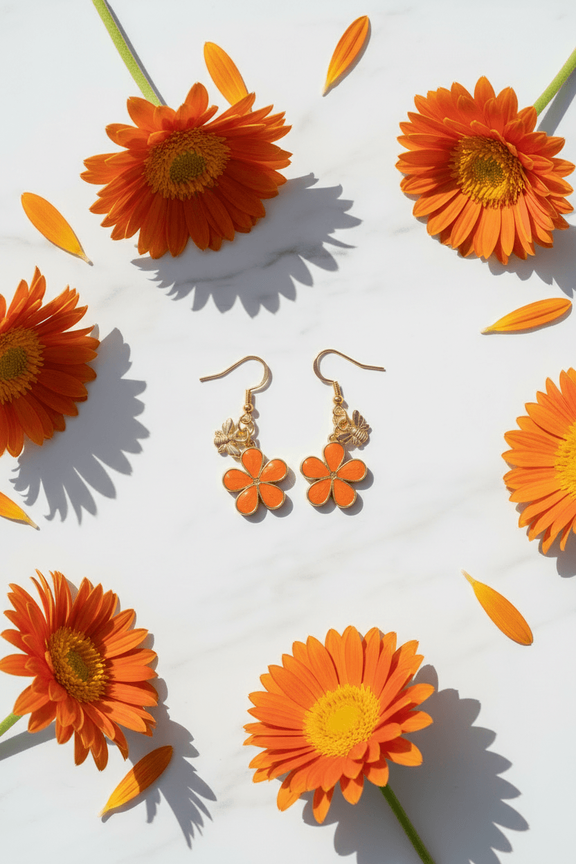 Daisy Charm Resin Earrings – Choose Color & Charm - The Glossy Gift Shop