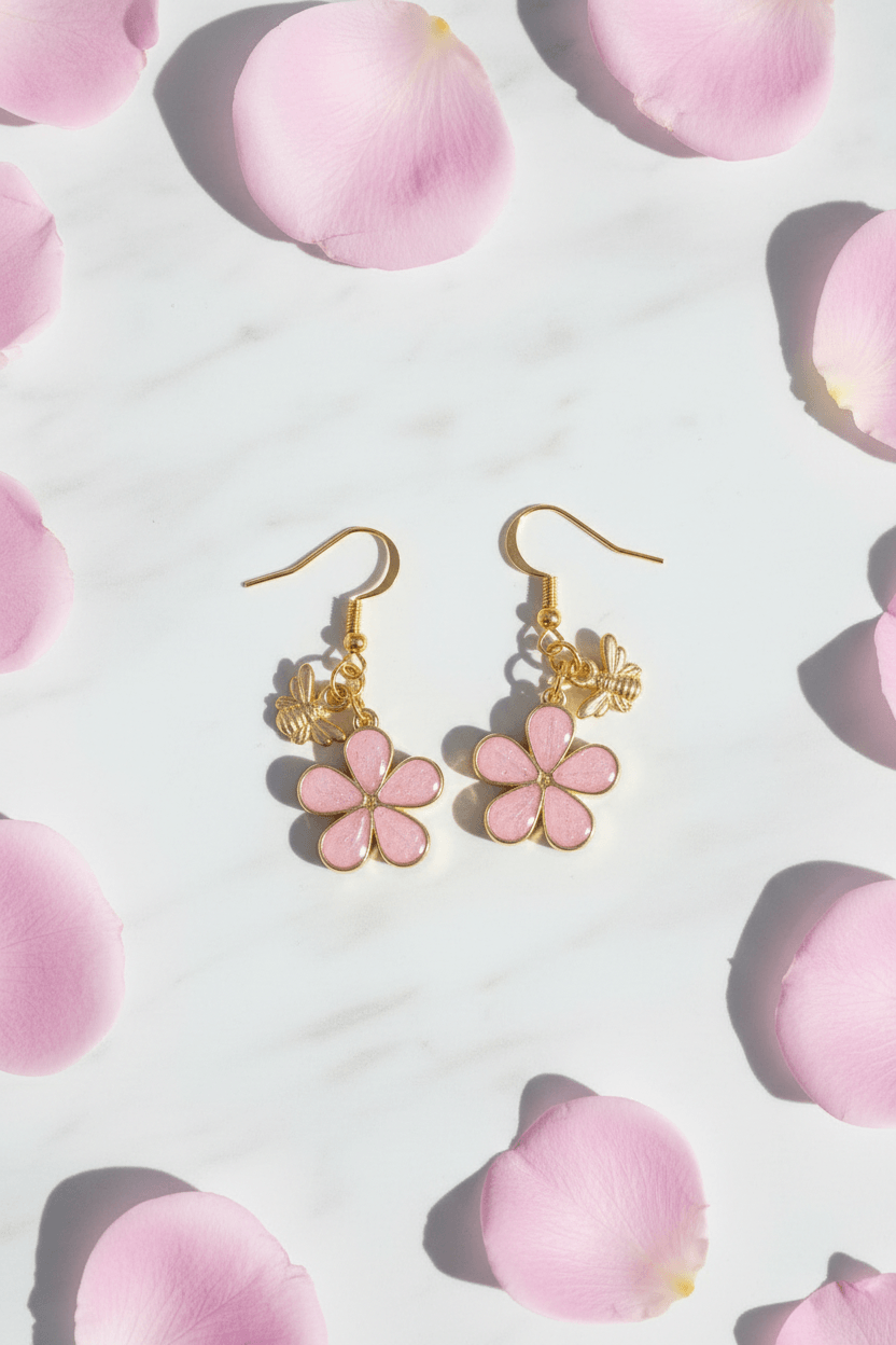 Daisy Charm Resin Earrings – Choose Color & Charm - The Glossy Gift Shop