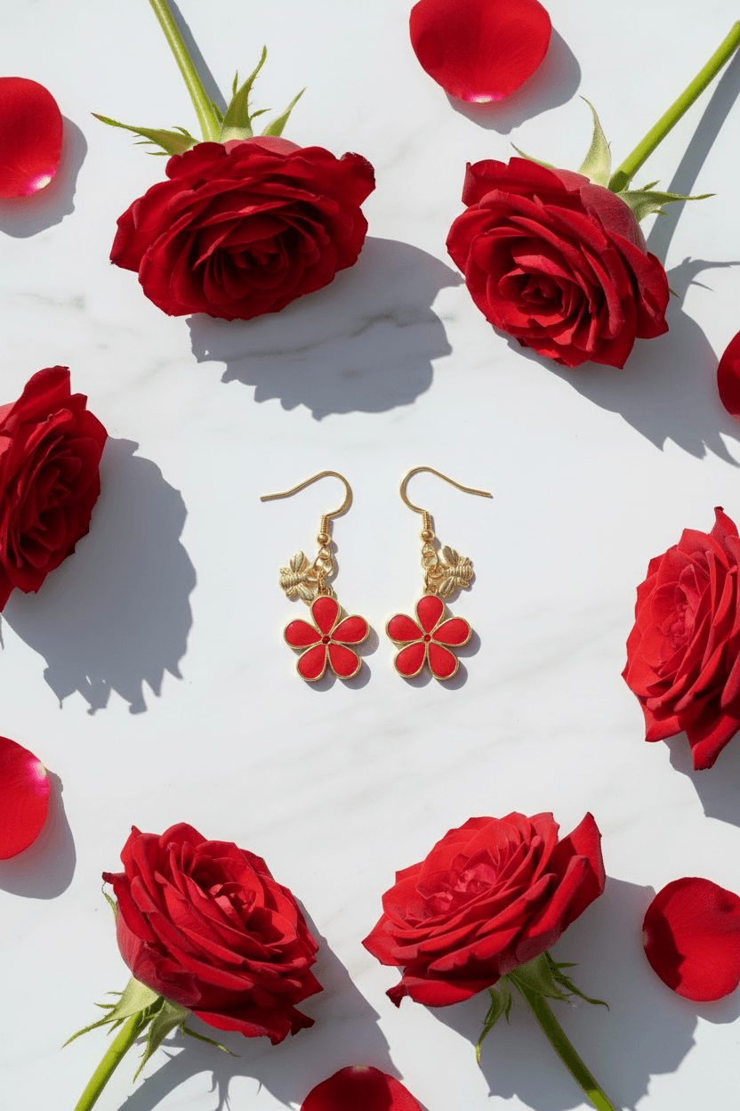 Daisy Charm Resin Earrings – Choose Color & Charm - The Glossy Gift Shop