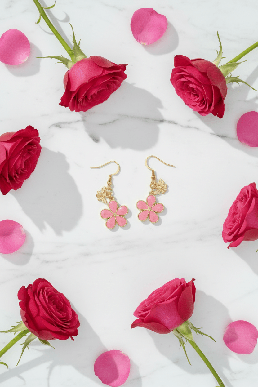 Daisy Charm Resin Earrings – Choose Color & Charm - The Glossy Gift Shop
