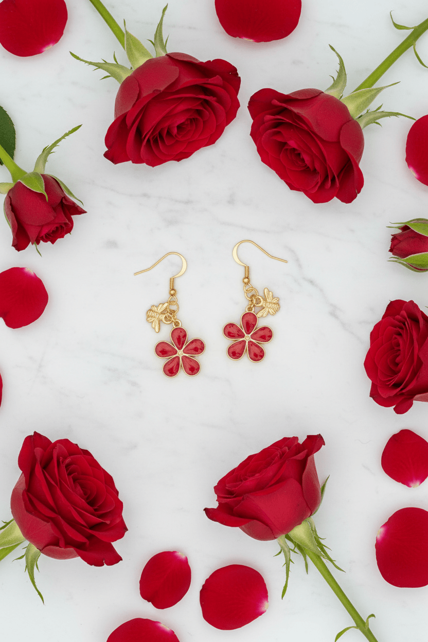 Daisy Charm Resin Earrings – Choose Color & Charm - The Glossy Gift Shop
