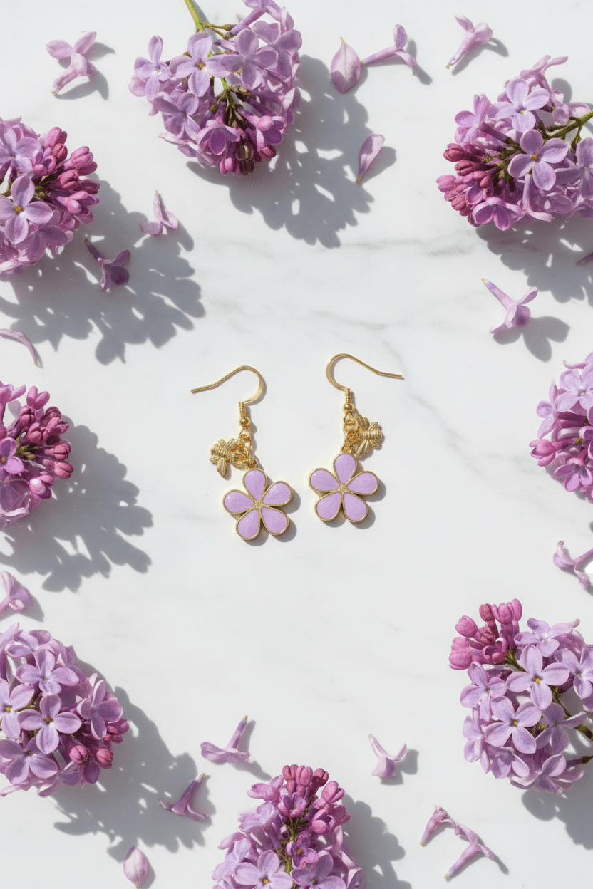 Daisy Charm Resin Earrings – Choose Color & Charm - The Glossy Gift Shop
