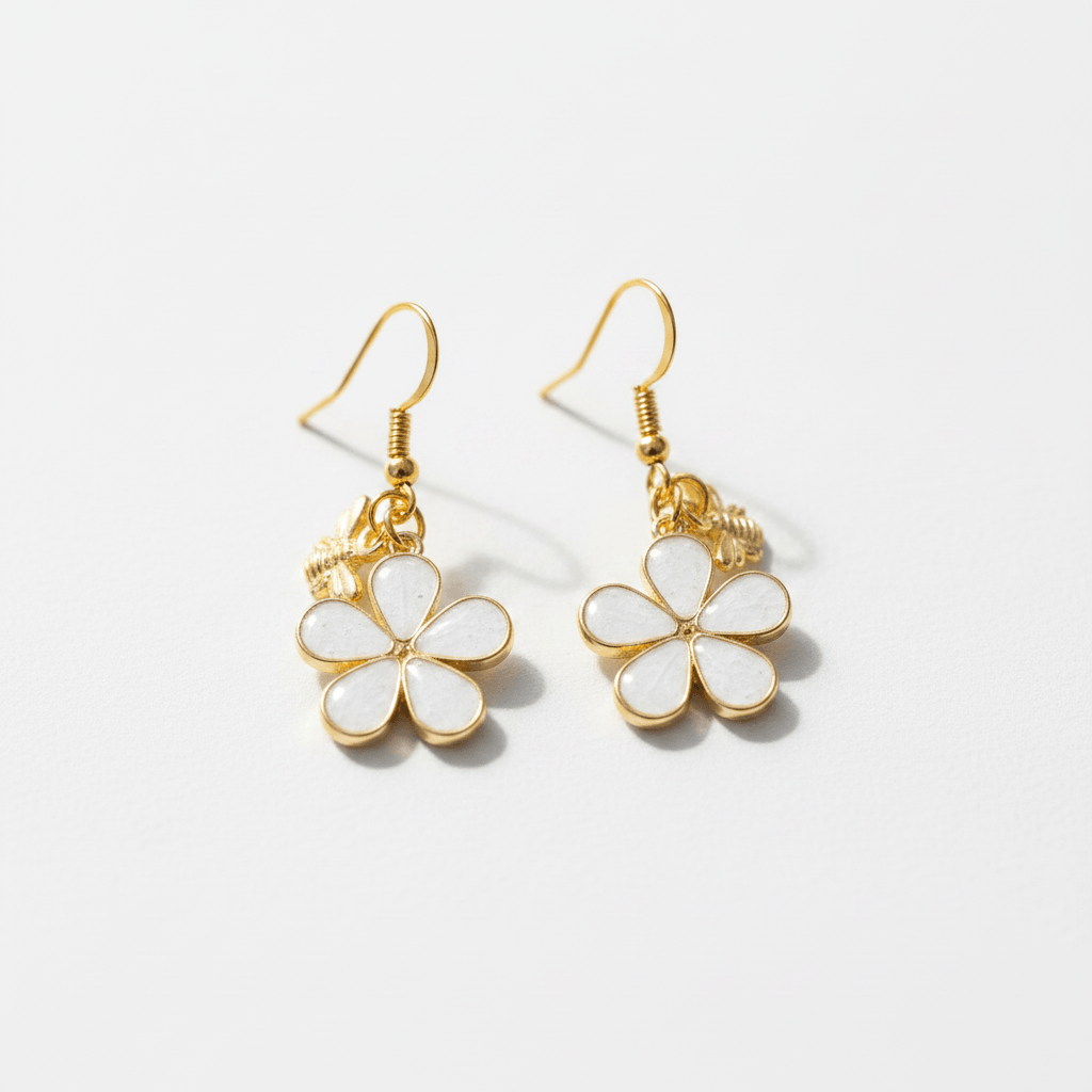 Daisy Charm Resin Earrings – Choose Color & Charm - The Glossy Gift Shop
