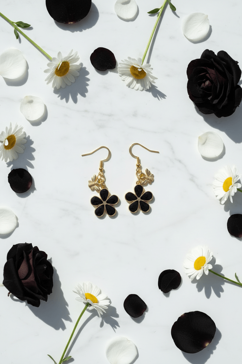 Daisy Charm Resin Earrings – Choose Color & Charm - The Glossy Gift Shop