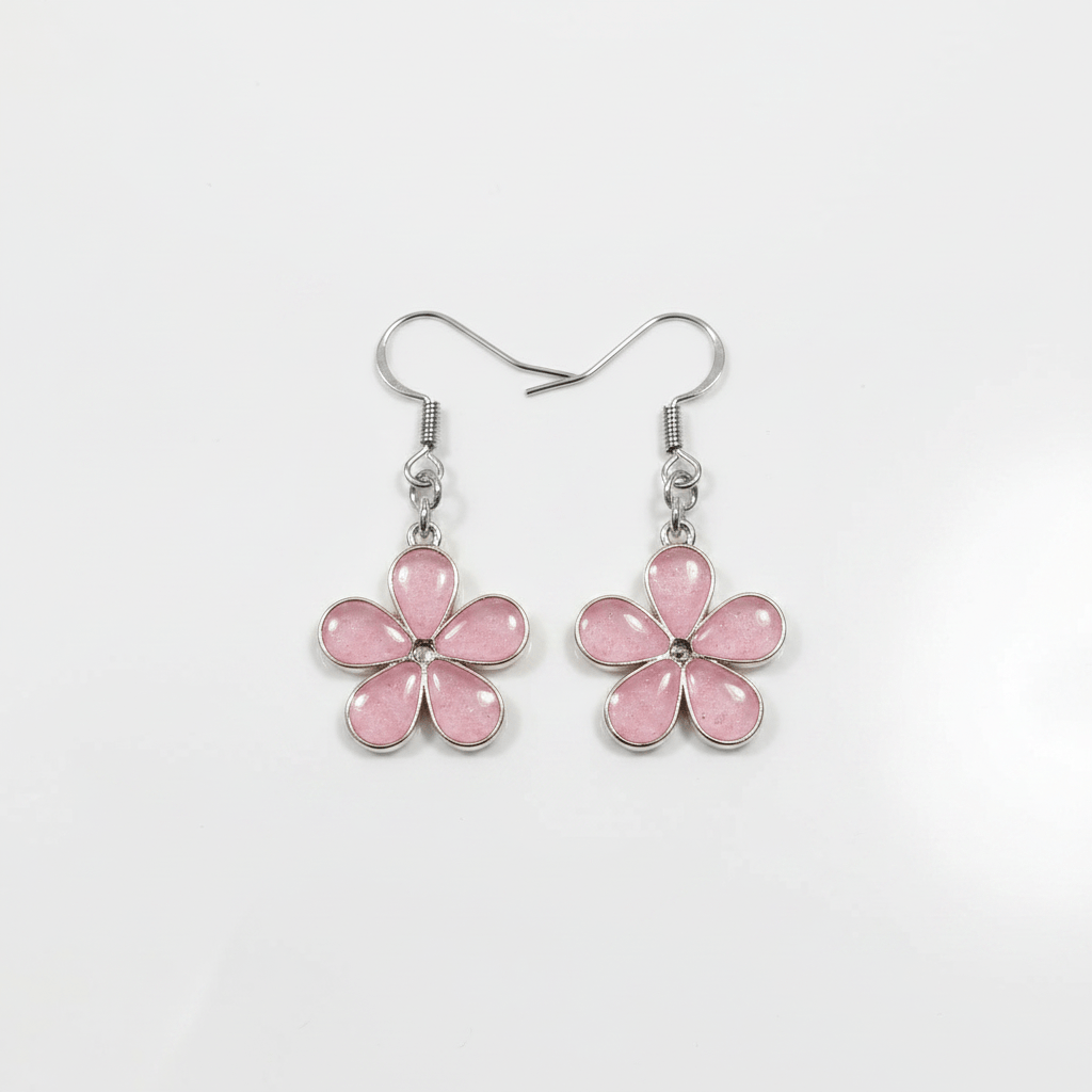 Daisy Resin Drop Earrings – Handmade Floral Dangles - The Glossy Gift Shop