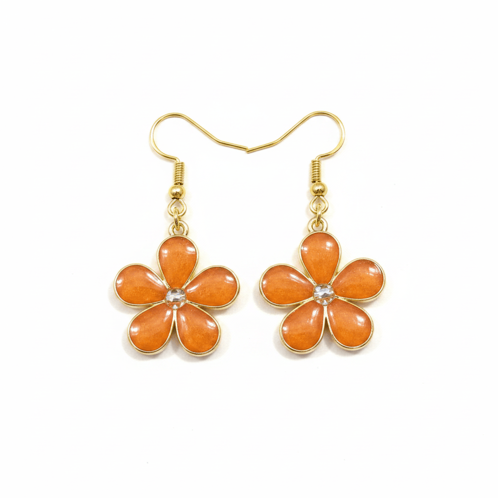 Daisy Resin Drop Earrings – Handmade Floral Dangles - The Glossy Gift Shop