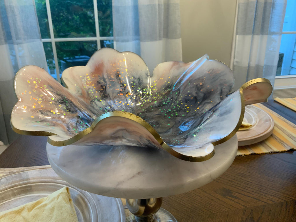 Resin Rose Gold Glam Bowl