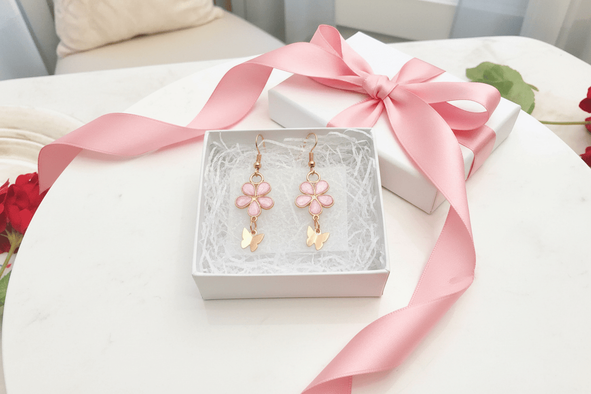 Don’t Bug Me Resin Daisy Earrings – Bee & Butterfly Charms - The Glossy Gift Shop